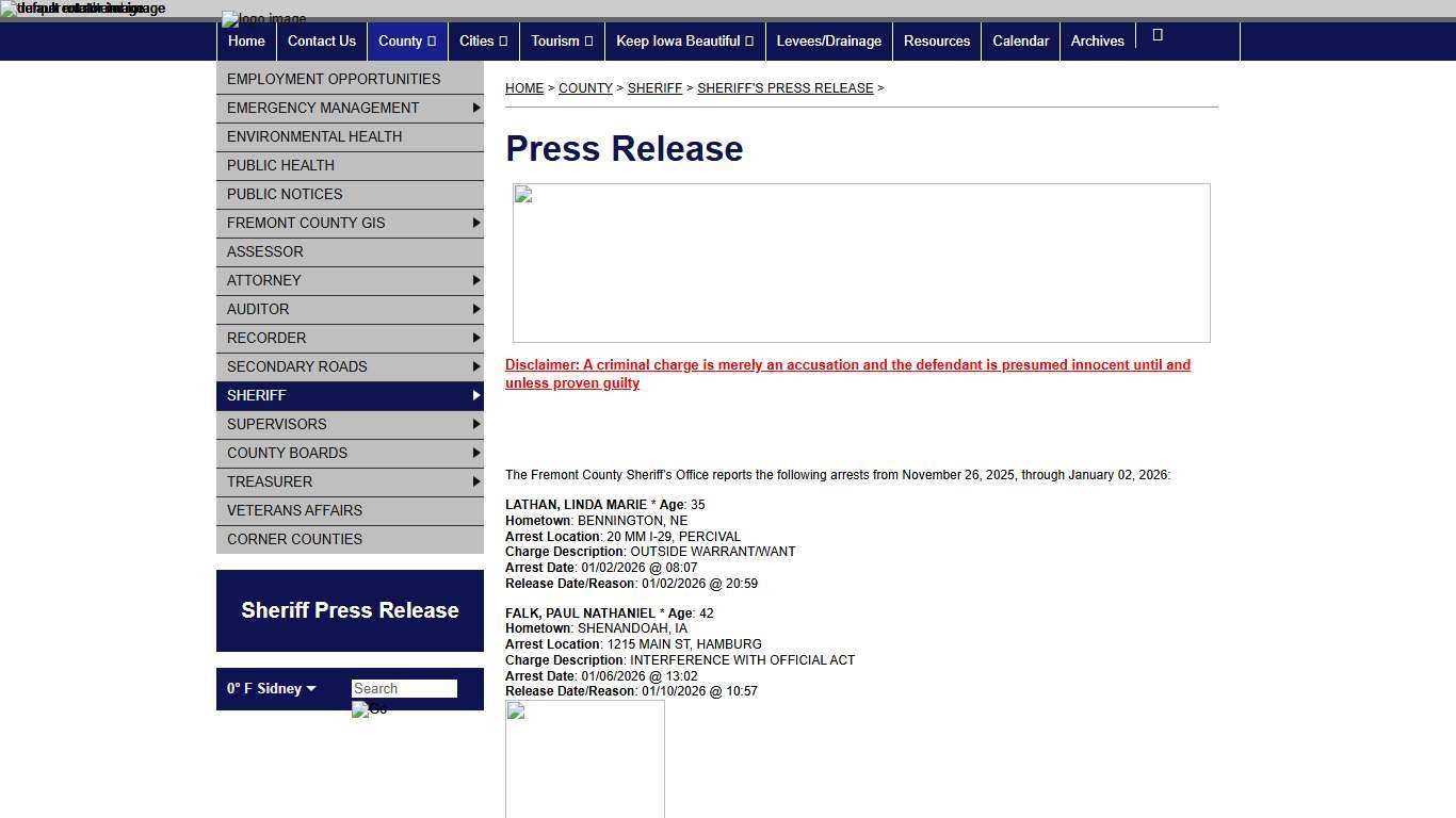 Fremont County - Press Release